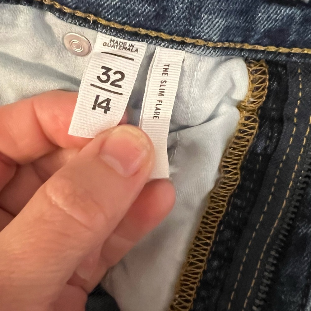 LOFT Dark Blue Flare Jeans - Picture 3 of 4